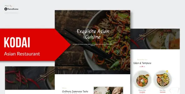 Kodai – Asian Restaurant Elementor Template Kit